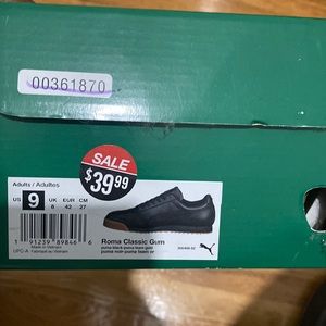 Puma Roma classic size 9 black, worn once